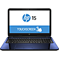 HP TouchSmart 15-g200 15-g230ds 15.6" Touchscreen LCD Notebook - AMD A-Series A8-6410 Quad-core (4 Core) 2 GHz - 8 GB DDR3L SDRAM - 1 TB HDD - Windows 8.1 64-bit - 1366 x 768 - Revolutionary Blue 1 thumbnail image