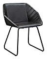 Zuo Modern Miguel Faux Leather Dining Chairs, Black, Set Of 2 Dining Chairs