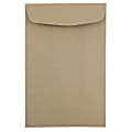 JAM Paper® Open-End 6" x 9" Manila Catalog Envelopes, Gummed Closure 100% Recycled, Brown Kraft, Pack Of 10