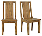 Coast to Coast Elias Mid-Century Dining Chairs, Rayz Natural Brown, Set Of 2 Chairs