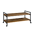 Sauder® Iron City Coffee Table With Casters, 21-1/4"H x 47-1/2"W x 24"D, Checkered Oak/Dark Metal Pipe 1 thumbnail image