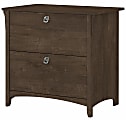 Bush Furniture Salinas 31-3/4"W x 20"D Lateral 2-Drawer File Cabinet, Ash Brown, Standard Delivery