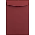 JAM Paper® Open-End 6" x 9" Catalog Envelopes, Gummed Closure Dark Red, Pack Of 10