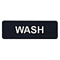 Winco Wash Sign, 9" x 3", Black/White 1 thumbnail image