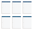 TOPS™ Double Docket™ Writing Pads, 3-Hole Punched, 8 1/2" x 11 3/4", Legal Ruled, 100 Sheets, White, Pack Of 6 Pads 1 thumbnail image