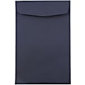 JAM Paper® Open-End 6" x 9" Catalog Envelopes, Gummed Closure Navy Blue, Pack Of 10