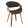 LumiSource Curvo Chair, Walnut/Charcoal
