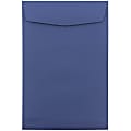 JAM Paper® Open-End 6" x 9" Catalog Envelopes, Gummed Seal, Presidential Blue, Pack Of 10