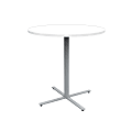 Safco® Jurni Steel And Laminate Round Bistro Table, 42"H x 42"W x 42"D, Designer White/Silver 1 thumbnail image