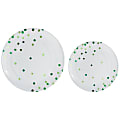 Amscan Round Hot-Stamped Plastic Plates, Green, Pack Of 20 Plates 1 thumbnail image