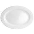Gibson Elite Fine Ceramic Oval Serving Platter, 18", White 1 thumbnail image