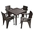 Inval 5-Piece Table And Chair Set, Espresso
