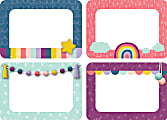 Teacher Created Resources Name Tags/Labels, 3-1/2" x 2-1/2", Oh Happy Day, Pack Of 36 Labels