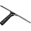 Ettore Pro+ Squeegee - Rubber Blade - 1.9" Height x 15.8" Width x 6.8" Length - Ergonomic Handle, Changeable Blade, Non-slip Grip, Streak-free - Black, Silver - 1Each 1 thumbnail image
