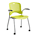 Safco® Sassy® Guest Chairs, Grass Green/Silver, Set Of 2 1 thumbnail image