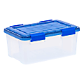 Iris Ultimate Weathertight Storage Boxes, 17-1/2”L x 16-3/16”W x 10-1/4”H, 19 Qt, Clear, Set Of 5 Boxes