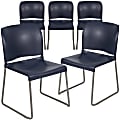 Flash Furniture HERCULES Series Full-Back Contoured Stack Chairs, Blue/Gray, Set Of 5 Chairs 1 thumbnail image