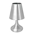 Lumisource Genie Touch Lamp, 10"H, Silver Shade/Silver Base