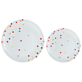 Amscan Round Hot-Stamped Plastic Plates, Red, Pack Of 20 Plates