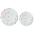 Amscan Round Hot-Stamped Plastic Plates, Red, Pack Of 20 Plates 1 thumbnail image