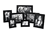 7-Piece Photo Frame Set, Assorted Sizes, Black