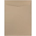 JAM Paper® Open-End 9" x 12" Manila Catalog Envelopes, Gummed Seal, 100% Recycled, Brown Kraft, Pack Of 10