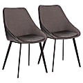LumiSource Marche 2-Tone Chairs, Black/Gray/Black, Set Of 2 Chairs 1 thumbnail image
