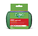 CURAD® First Aid Kits, 75 Pieces, 7 1/4"H x 5 1/4"W x 7 3/16"D, Green, Pack Of 6