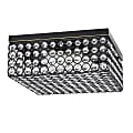 Lalia Home Glam 2-Light Square Flush-Mount Ceiling Lamp, Restoration Bronze/Crystal 1 thumbnail image