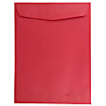 JAM Paper® Open-End 9" x 12" Catalog Envelopes, Gummed Seal, 30% Recycled, Red, Pack Of 10