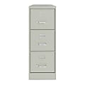 Hirsh Commercial 22"D Vertical 3-Drawer File Cabinet, Light Gray