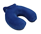 Samsonite® Travel Pillow, Memory Foam, With Pouch, 10"H x 10"W x 3"D, Blue