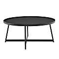 Eurostyle Niklaus Round Coffee Table, 15-1/2”H x 35-1/2”W x 35-1/2”D, Black