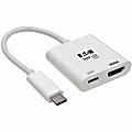 Eaton Tripp Lite Series USB-C to HDMI Adapter (M/F) - 4K 60 Hz, 60W PD Charging, HDCP 2.2, White - 6" HDMI/Thunderbolt 3 A/V Cable  - U44406NH4K6WC 1 thumbnail image