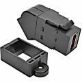 Eaton Tripp Lite Series HDMI Coupler Keystone Panel Mount Angled F/F Black - HDMI cable with Ethernet - P164000KPABK 1 thumbnail image