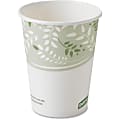 Dixie EcoSmart Viridian Paper Hot Cups - 8 fl oz - 1000 / Carton - White, Green - Paper, Polylactic Acid (PLA) - Hot Drink
