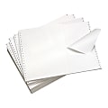 Office Depot® Brand Computer Paper, 1 Part, 20 Lb, 14 7/8" x 11", Tri-Perforated, White, Box Of 2,700 Sheets