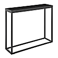 Eurostyle Teresa Console Table, 29-7/8”H x 35-2/5”W x 9-7/8”D, Matte Black/High Gloss Black