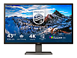 Philips P-line 439P1 - LED monitor - 43" (42.51" viewable) - 3840 x 2160 4K @ 60 Hz - VA - 400 cd/m² - 4000:1 - DisplayHDR 400 - 4 ms - 3xHDMI, DisplayPort, USB-C - speakers - black texture