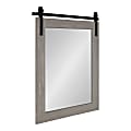 Uniek Kate And Laurel Cates Rectangle Mirror, 30-1/4”H x 24”W x 1-1/4”D, Gray