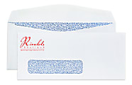 Gummed Seal, Single Window Security Business Envelopes,  3-7/8" x 8-7/8", 1-Color, Custom #9, Box Of 500 1 thumbnail image