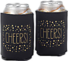 Taylor Insulated Can Coolers, 4-1/4" x 2-1/2", Cheers, Set Of 2 Coolers