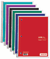 Just Basics® Spiral Notebook, 7 1/2" x 10 1/2", 1 Subject, Wide Ruled, 70 Sheets, Assorted Colors