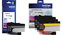 Brother LC3033 INKvestment Black; Cyan; Magenta; Yellow Super-High-Yield Ink Tanks, Pack Of 4, LC3033SET-OD 1 thumbnail image