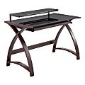 LumiSource Bentley 43"W Office Computer Desk, Black/Dark Gray 1 thumbnail image