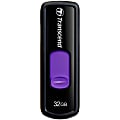 Transcend® JetFlash® 500 USB 2.0 Flash Drive, 32 GB, Black/Purple 1 thumbnail image