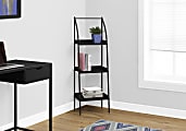 Monarch Specialties 48"H 3-Shelf Backless Metal Bookcase, Black 1 thumbnail image