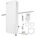 ANTOP Antenna/Radio Combo - Upto 85 Mile Range - VHF, UHF - 87.5 MHz to 230 MHz, 470 MHz to 700 MHz - 22 dB - Outdoor, Digital TV, HDTV Antenna, Wireless Data Network - White - Roof-mountable, Wall Mount, Pole, Attic Mount, Flat Panel - Multi-directional 1 thumbnail image