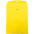 JAM Paper® Open-End 10" x 13" Catalog Envelopes, Clasp Closure, 30% Recycled, Yellow, Pack Of 10 1 thumbnail image
