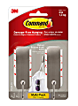 Command Medium Brushed Nickel Hooks, 3 lb, 2 Nickel Hooks, 4 Medium Strips 1 thumbnail image